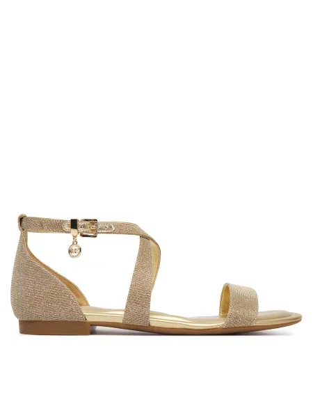 Босоножки Michael Michael Kors без каблука золотые