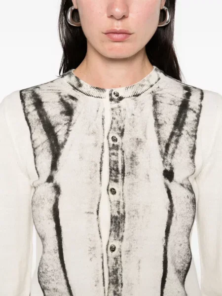 Жилетка Mm6 Maison Margiela с принт бяло