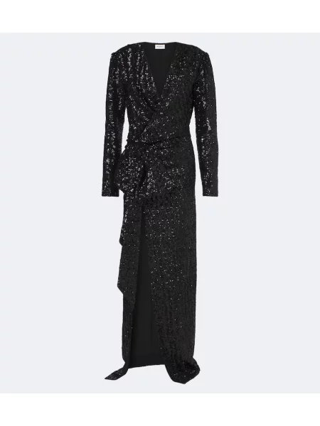 Šaty Balmain s mašlí černé