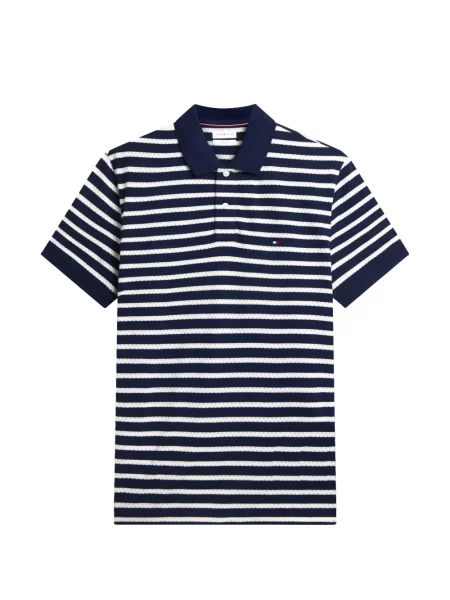 Tricou polo Tommy Hilfiger cu broderie albastru