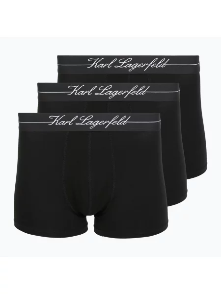 Boxeri pentru bărbați KARL LAGERFELD Hotel Karl Lyocell Trunk 3 perechi black negru