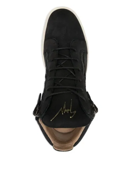 Sneakers Giuseppe Zanotti σουέντ μαύρο