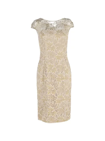 Rochie midi Temperley London cu model floral din dantelă până la genunchi
