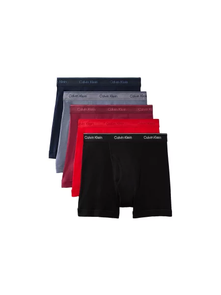 Calvin Klein Underwear Boxerky námornícka modrá / modrá melírovaná / vínovo červená čierna