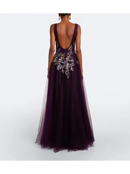 Rochie Costarellos din tul violet
