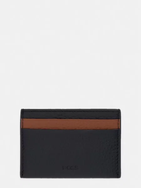 BOSS etui za kartice usnjeni BOSS x Aston Martin črna