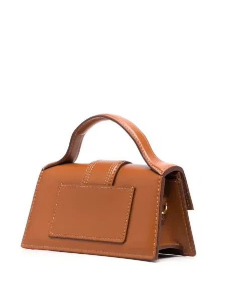 Geantă shopper Jacquemus cu autograf maro