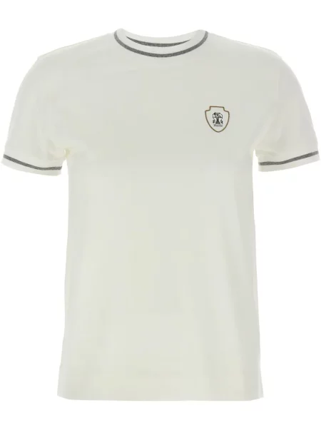 Tricou Brunello Cucinelli cu imagine alb