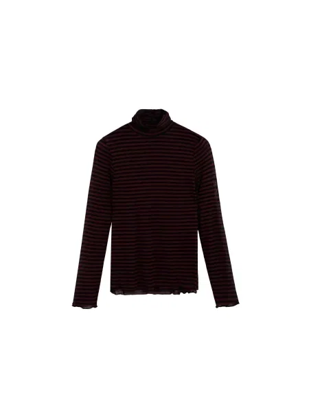 Scalpers Tricou roșu burgundy negru