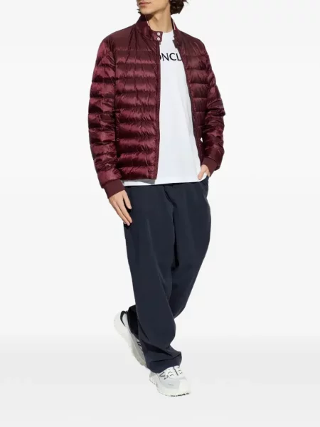 Páperová bunda Moncler červená
