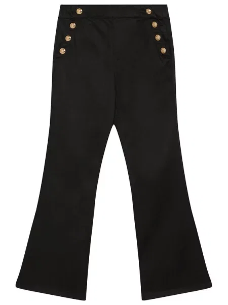 Guess Spodnie materiałowe Bootcut Fit czarny