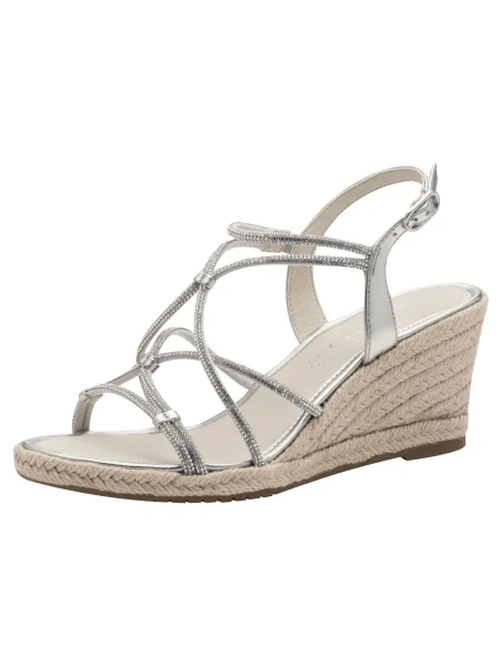 Tamaris Páskové sandály / stříbrná béžová