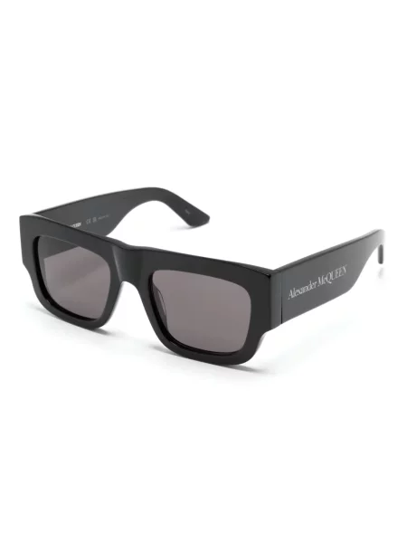 Raštuotos saulės akiniai Alexander Mcqueen Eyewear juoda