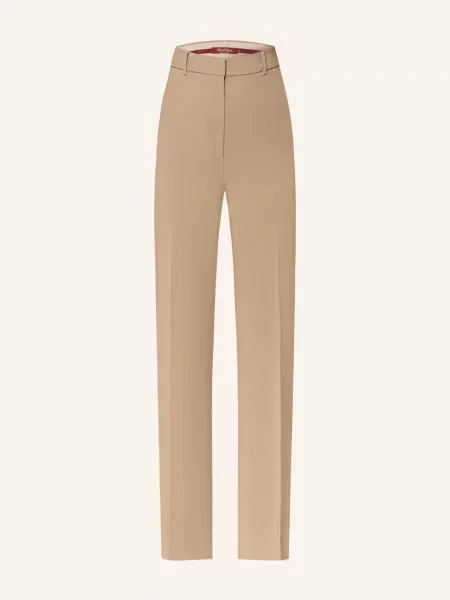 Max Mara Studio Kalhoty Marlene Quasar béžová