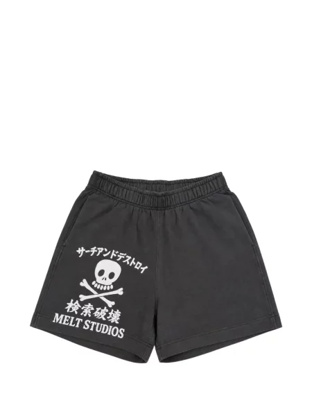Pantaloni scurți Melt cu imagine din jerseu negru