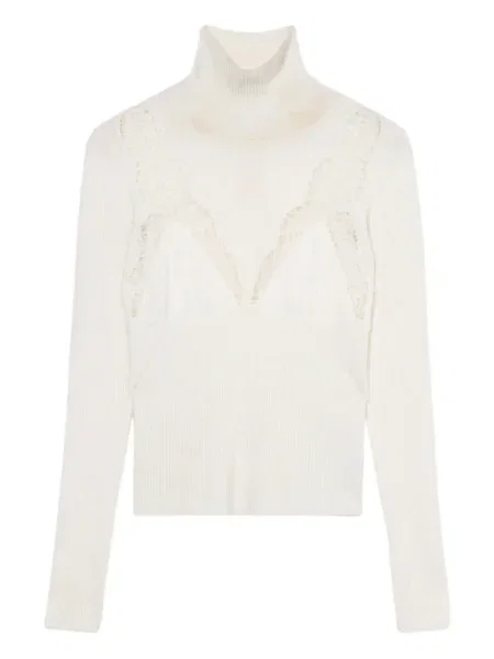 Heláncă Blumarine cu broderie din dantelă alb