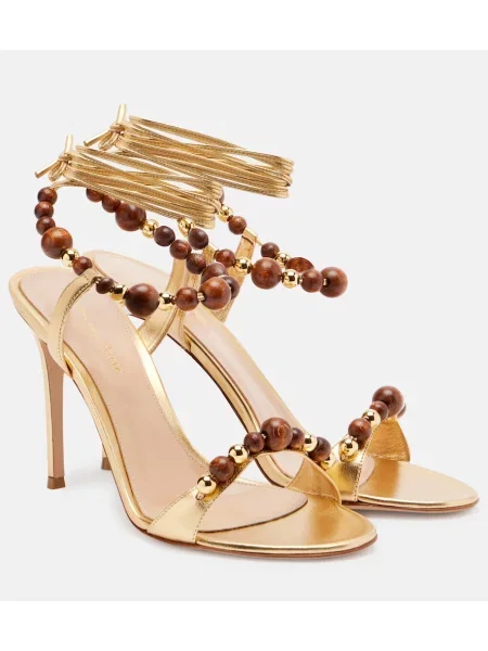 Usnjene sandali Gianvito Rossi z odprtimi petami