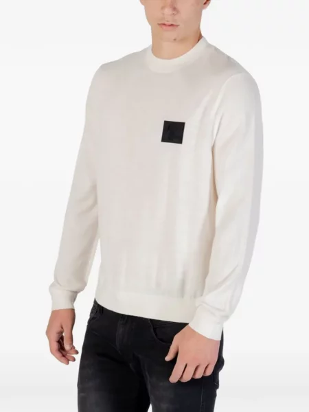 Pulover Armani Exchange cu autograf