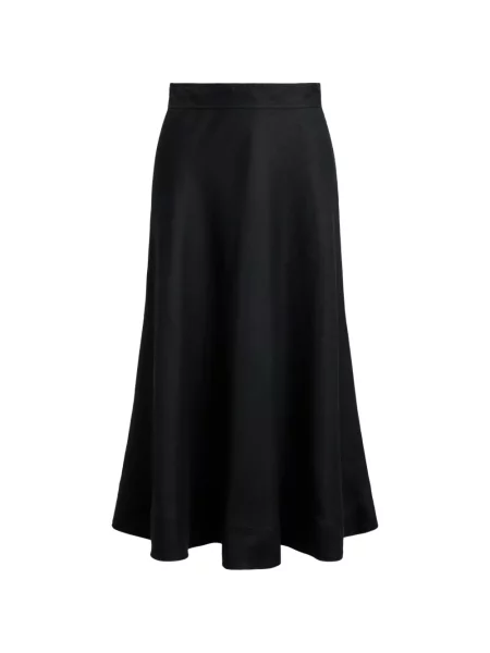 Fustă midi Lauren Ralph Lauren în linie A negru