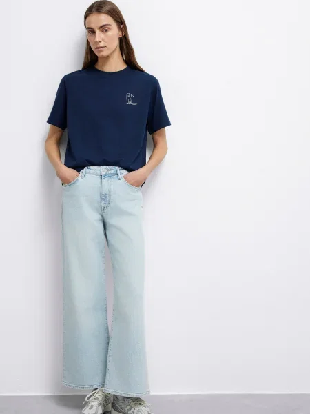 Mavi Tricou bleumarin alb