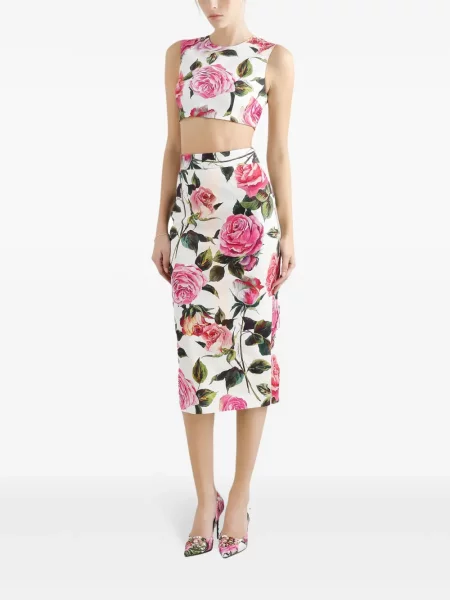 Cropp top Dolce & Gabbana cu imagine alb