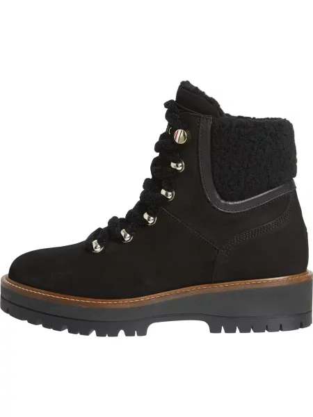 Botine Tommy Hilfiger fără toc negru