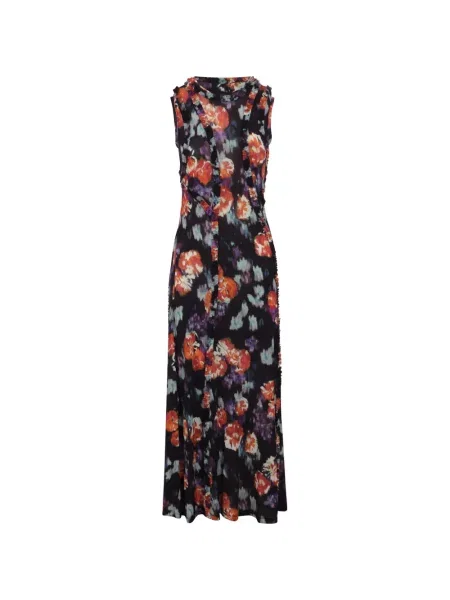 Rochie Ulla Johnson cu model floral cu imagine negru