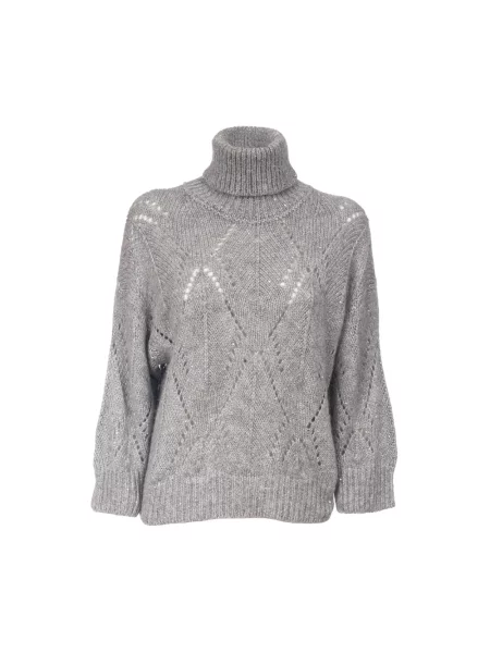 Golf Peserico z alpaki szary