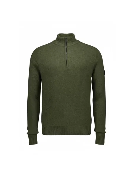 Sweter z golfem Peuterey wełniany do golfa zielony