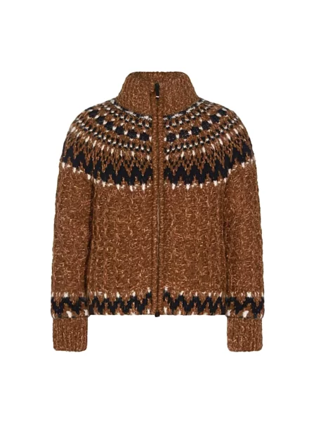 Sweter Moncler brązowy