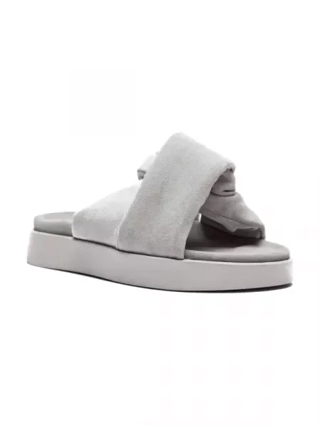 INUIKII De piele șlapi SOFT CROSSED SUEDE gri