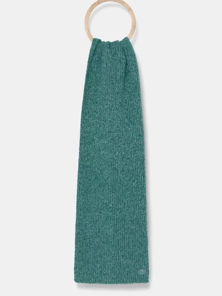 Вълнен шал Lacoste с десен зелено