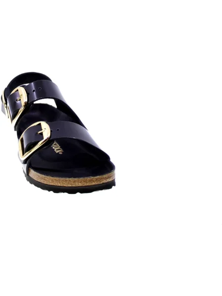 Sneakers Birkenstock Milano Big Buckle Natural Leather Patent High-Shine Black EUR 37 fekete