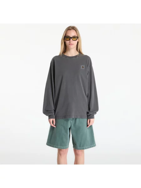 Carhartt WIP Tričko Nelson tmavě šedá černé