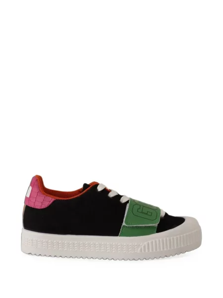 Sneakerși Gcds din piele de căprioară cu bretele cu autograf negru