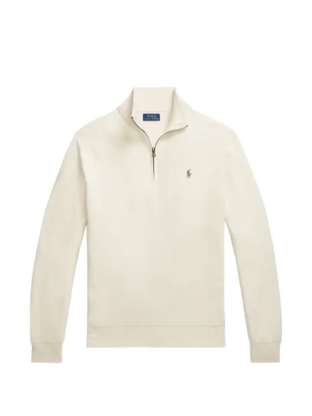 Tricou polo Polo Ralph Lauren cu glugă cu blană cu broderie roșu