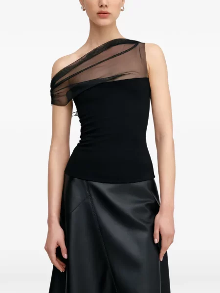 Top Marcella plasă negru