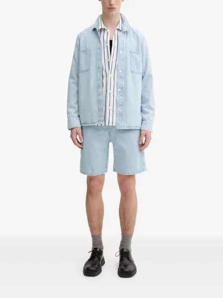 Košile Marc O'polo s výšivkou modrá