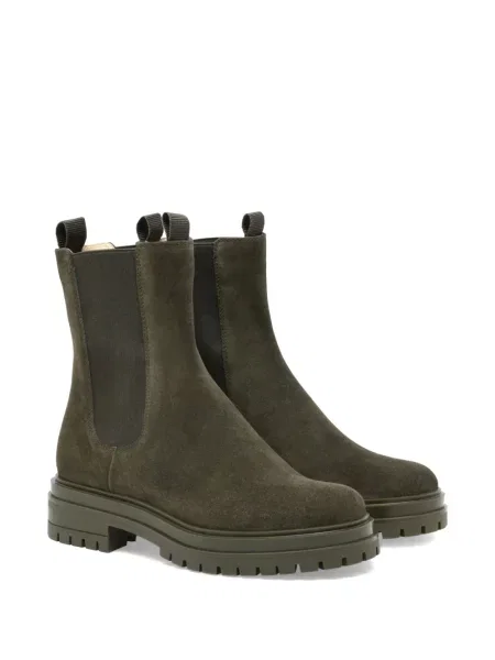 Botine Gianvito Rossi din piele de căprioară verde