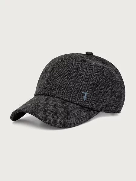 Trussardi șapcă pentru bărbați cu amestec de lână gri