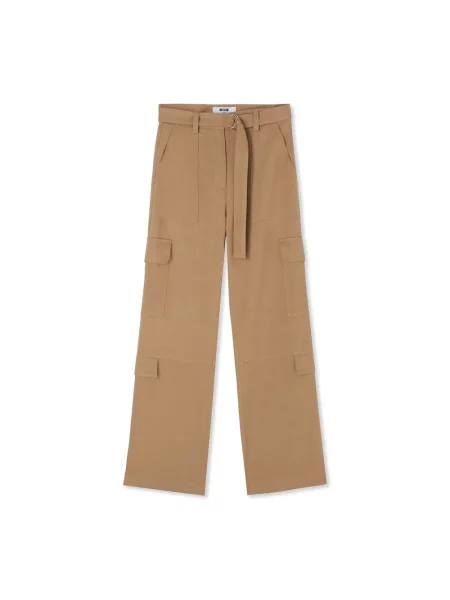 Spodnie Msgm beżowe