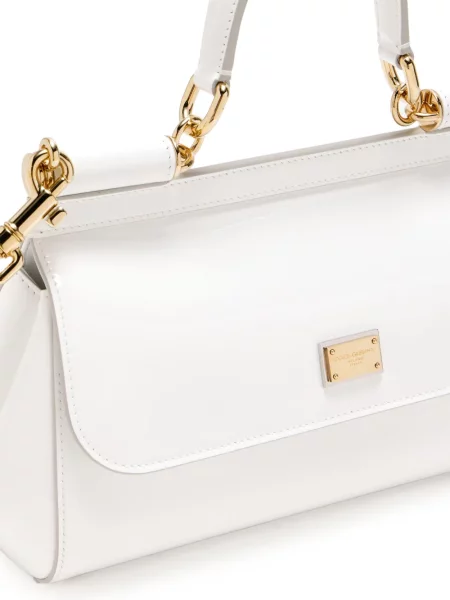 Kožni top Dolce & Gabbana bijela