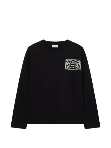 Tricou Off-white cu broderie cu model paisley alb