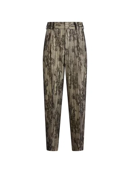 Pantaloni Moschino cu model floral din dantelă