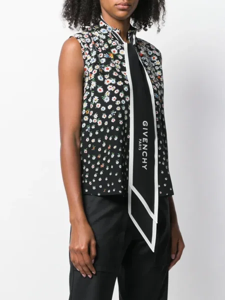 Cămașă Givenchy cu model floral negru