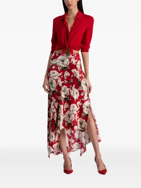 Fustă midi Alice + Olivia roșu