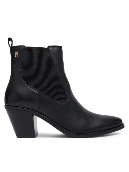 Tommy Hilfiger Bokacsizma Leather Western Chelsea Boot fekete