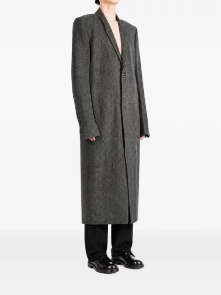Palton Rick Owens de lână gri
