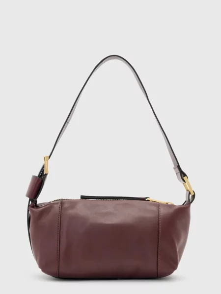 Шкіряна сумочка AllSaints VEGA червоний