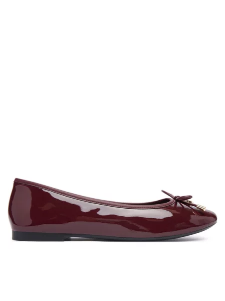 Tommy Hilfiger Balerinke Th Charm Patent Ballerina Bordo rdeča